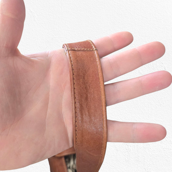 Vintage Marino Orlandi Italian Leather Hobo Bag – Cognac Brown, Gold Hardware - Picture 6 of 13